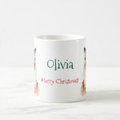 クリスマスラグドール猫の水彩 コーヒーマグカップ (中央)