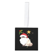 クリスマスラグドール猫 キューブオーナメント (正面)