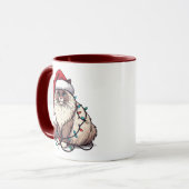 クリスマスラグドール猫、クリスマスサンタラグドール子猫 マグカップ (正面左)
