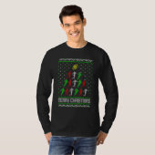 クリスマスラグビークリスマスツリー Tシャツ (正面フル)