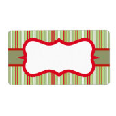 クリスマスラストライプのベル ラベル (正面)