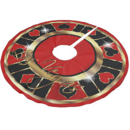 クリスマスラスベガススタイル ブラッシュドポリエステルツリースカート