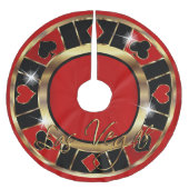 クリスマスラスベガススタイル ブラッシュドポリエステルツリースカート (正面)