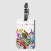 クリスマスラッゲージタグハッピー格言パーティー ラゲッジタグ (正面縦)