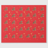 クリスマスラッピングレッド紙 ラッピングペーパー (フラット)
