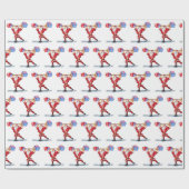 クリスマスラッピング紙おもしろいサンタにギフトを ラッピングペーパー (フラット)