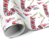 クリスマスラッピング紙キャンディキャネズキャッツニャウ ラッピングペーパー (ロールコーナー)