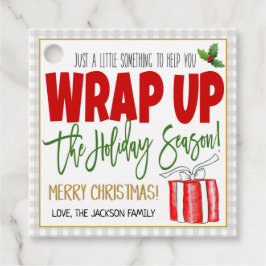 クリスマスラッピング紙ギフトラベル フェイバータグ