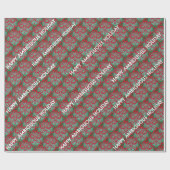 クリスマスラッピング紙グリーンと赤おもしろい ラッピングペーパー (フラット)