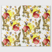 クリスマスラッピング紙サンタエンジェル ラッピングペーパー (フラット)