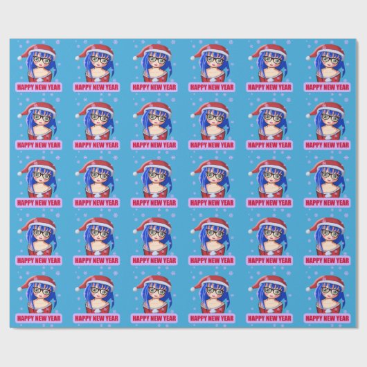 クリスマスラッピング紙サンタクロース，アニメ ラッピングペーパー (フラット)