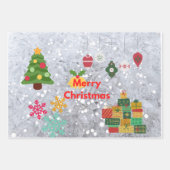 クリスマスラッピング紙シート ラッピングペーパーシート (正面)