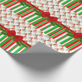 クリスマスラッピング紙ストライプサンタ ラッピングペーパー (角)