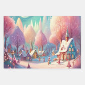 クリスマスラッピング紙セット3 ラッピングペーパーシート (正面)