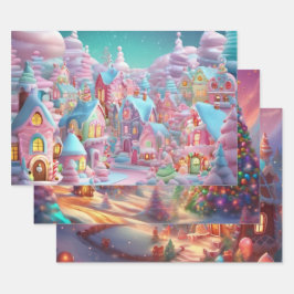 クリスマスラッピング紙セット3 ラッピングペーパーシート