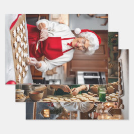 クリスマスラッピング紙セット3 ラッピングペーパーシート