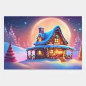 クリスマスラッピング紙セット3 ラッピングペーパーシート (正面3)