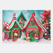クリスマスラッピング紙セット3 ラッピングペーパーシート (正面)