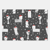 クリスマスラッピング紙セット ラッピングペーパーシート (正面3)