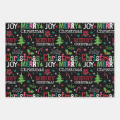 クリスマスラッピング紙セット ラッピングペーパーシート (正面)