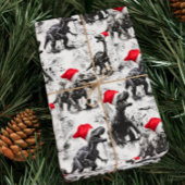 クリスマスラッピング紙パーソナライズされた恐竜 ラッピングペーパー
