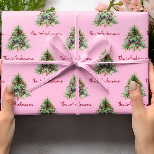 クリスマスラッピング紙パーソナライズされた、白クリスマス ラッピングペーパー