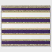 クリスマスラッピング紙フェイクグリッターストライプの ラッピングペーパー (フラット)