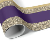 クリスマスラッピング紙フェイクグリッターストライプの ラッピングペーパー (ロールコーナー)