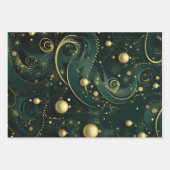 クリスマスラッピング紙フラットシートセット2 ラッピングペーパーシート (正面)