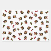 クリスマスラッピング紙フラットシートセット3 ラッピングペーパーシート (正面3)