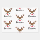 クリスマスラッピング紙フラットシートセット3 ラッピングペーパーシート (正面3)