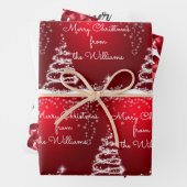 クリスマスラッピング紙フラットシートセット3 ラッピングペーパーシート (インサイチュ)
