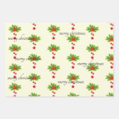 クリスマスラッピング紙フラットシートセット3 ラッピングペーパーシート (正面3)