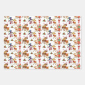 クリスマスラッピング紙フラットシートセット3 ラッピングペーパーシート (正面3)