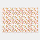 クリスマスラッピング紙フラットシートセット3 ラッピングペーパーシート (正面)