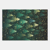 クリスマスラッピング紙フラットシートセット3 ラッピングペーパーシート (正面3)