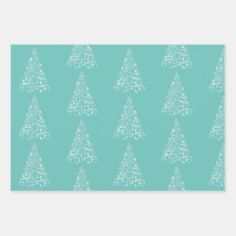 クリスマスラッピング紙フラットシートセット3 ラッピングペーパーシート