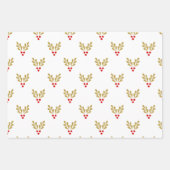 クリスマスラッピング紙フラットシートセット3 ラッピングペーパーシート (正面3)