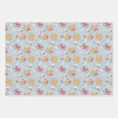 クリスマスラッピング紙フラットシートセット3 ラッピングペーパーシート (正面)