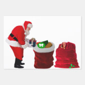 クリスマスラッピング紙フラットシートセット3 ラッピングペーパーシート (正面3)