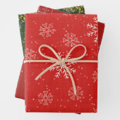 クリスマスラッピング紙フラットシートセット3 ラッピングペーパーシート (インサイチュ)