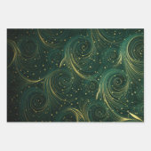 クリスマスラッピング紙フラットシートセット4 ラッピングペーパーシート (正面3)