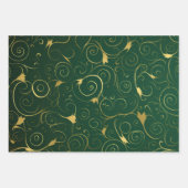 クリスマスラッピング紙フラットシートセット5 ラッピングペーパーシート (正面3)