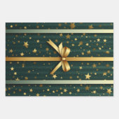 クリスマスラッピング紙フラットシートセット5 ラッピングペーパーシート (正面)