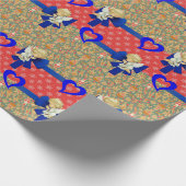 クリスマスラッピング紙ベビー天使 ラッピングペーパー (角)