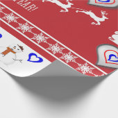 クリスマスラッピング紙メリークリスマスハッピーニュー ラッピングペーパー (角)