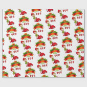 クリスマスラッピング紙メリークリスマス小妖精や小人 ラッピングペーパー (フラット)