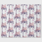 クリスマスラッピング紙メリークリスマス雪だるま ラッピングペーパー (フラット)