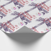 クリスマスラッピング紙メリークリスマス雪だるま ラッピングペーパー (角)