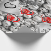 クリスマスラッピング紙ヴィンテージハート ラッピングペーパー (角)